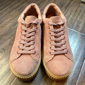 EUC Steve Madden Pink (dusty rose) Leather, Suede Shoes, women’s size 8 1/2
